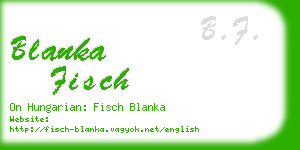 blanka fisch business card